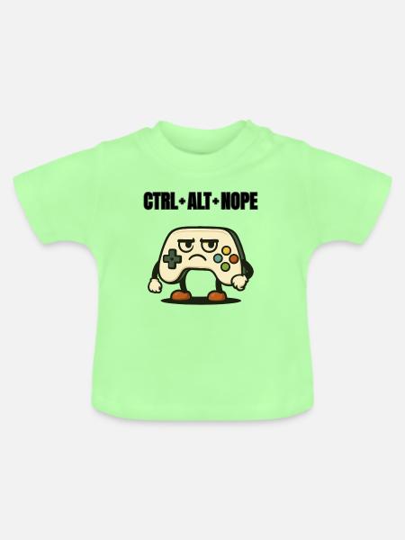 CTRL ALT NOPE Controller-Meme - Baby Bio-T-Shirt mit Rundhals - Mintgrün