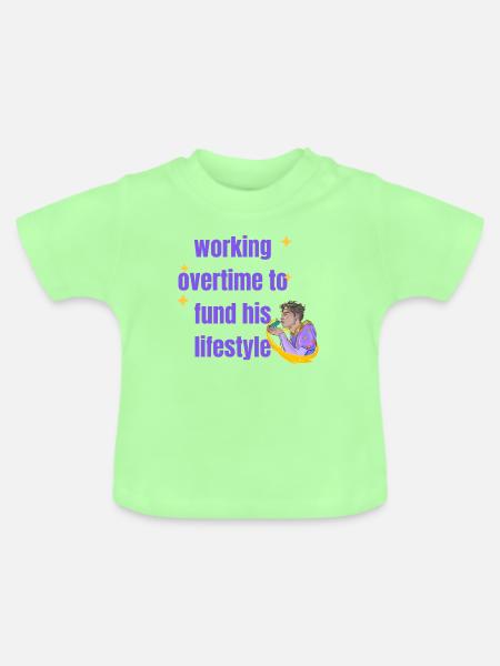 my bfs taste aint cheap - Baby Bio-T-Shirt mit Rundhals - Mintgrün