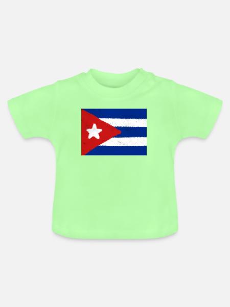 Flagge von Kuba - Baby Bio-T-Shirt mit Rundhals - Mintgrün