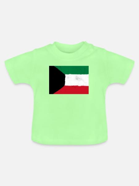 Flagge von Kuwait - Baby Bio-T-Shirt mit Rundhals - Mintgrün