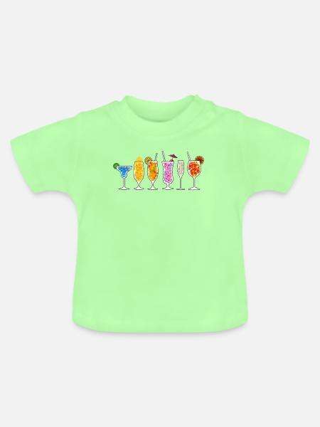 Sommer Getränke - Baby Bio-T-Shirt mit Rundhals - Mintgrün
