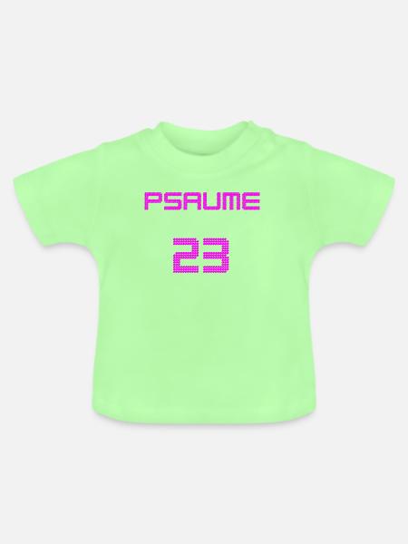 Digitales Design Digitales PSALM 23 - Baby Bio-T-Shirt mit Rundhals - Mintgrün