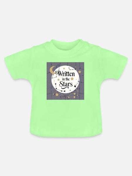Schreiben in den Sternen - Baby Bio-T-Shirt mit Rundhals - Mintgrün