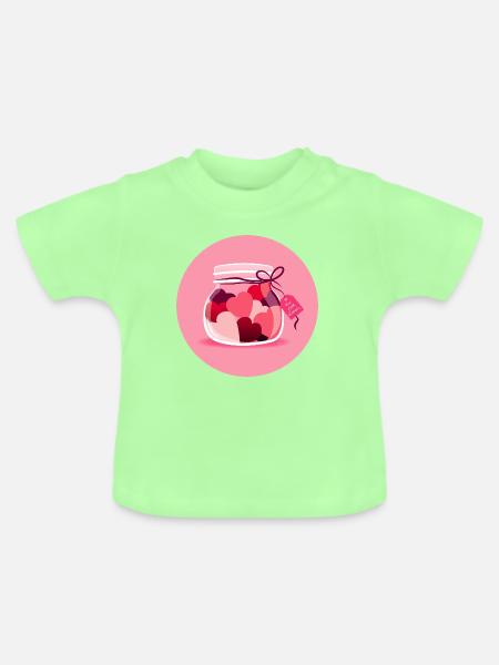 Eine Dosis Liebe - Baby Bio-T-Shirt mit Rundhals - Mintgrün