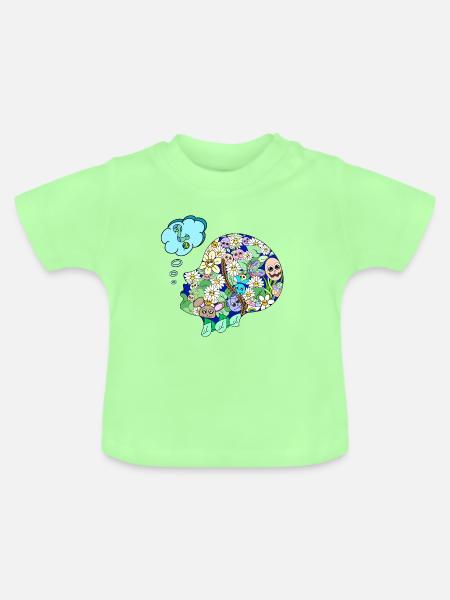 Kreativer Geist - Baby Bio-T-Shirt mit Rundhals - Mintgrün