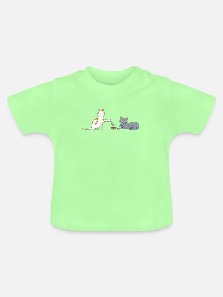 Kat-ritable - Baby Bio-T-Shirt mit Rundhals - Mintgrün