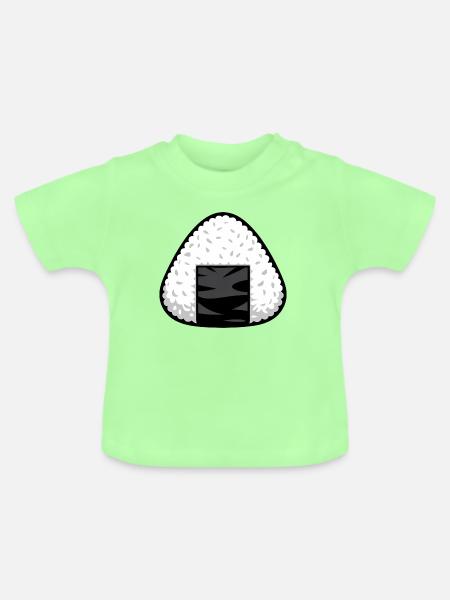 Onigiri-Reis - Baby Bio-T-Shirt mit Rundhals - Mintgrün