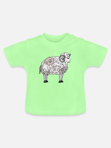 Widder - Baby Bio-T-Shirt mit Rundhals - Mintgrün