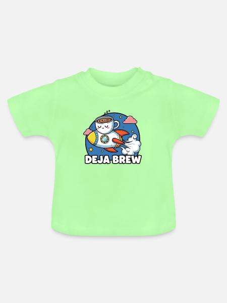 Einführung von Koffein - Baby Bio-T-Shirt mit Rundhals - Mintgrün