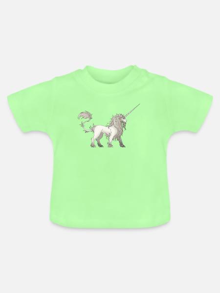 Einhorn - Baby Bio-T-Shirt mit Rundhals - Mintgrün