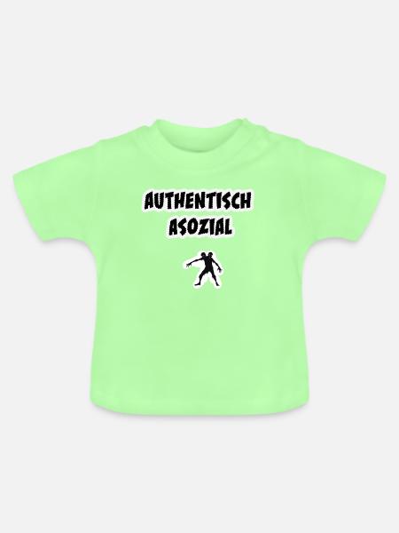 Authentisch Sozial Zombie Design - Baby Bio-T-Shirt mit Rundhals - Mintgrün