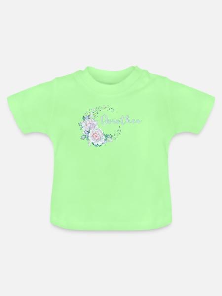 Für Dorothea - Baby Bio-T-Shirt mit Rundhals - Mintgrün