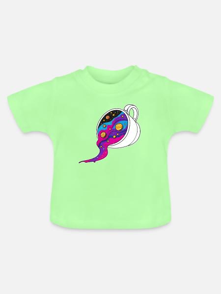 Kosmischer Kaffeebecher Galaxiefluss - Baby Bio-T-Shirt mit Rundhals - Mintgrün