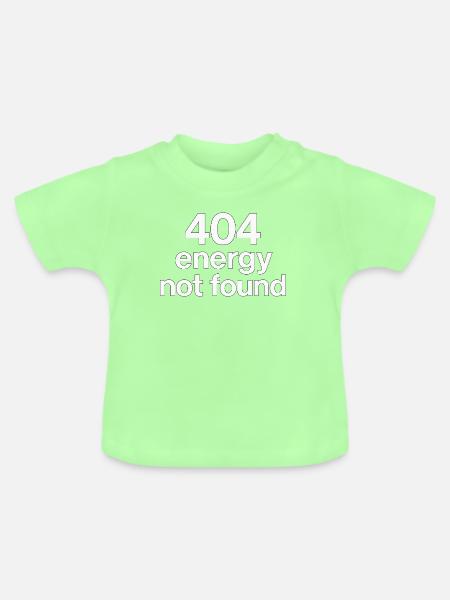 404 energy not found - Baby Bio-T-Shirt mit Rundhals - Mintgrün