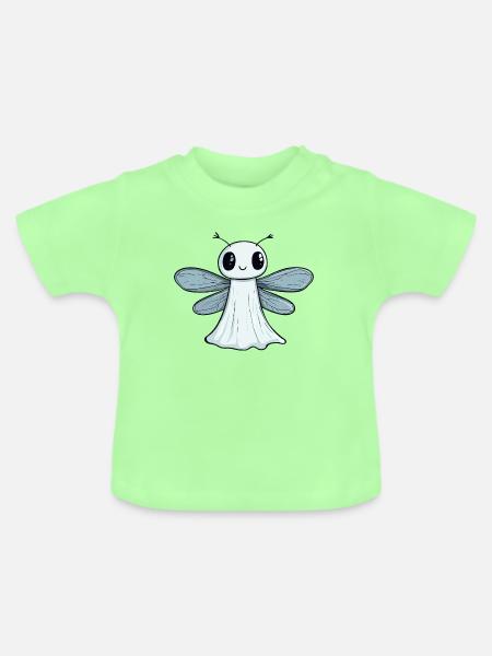 Libelle Halloween Geist - Baby Bio-T-Shirt mit Rundhals - Mintgrün