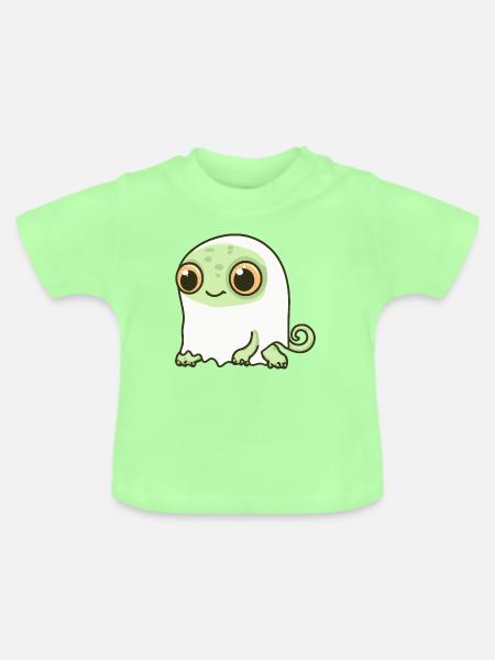 Chameleon Halloween Geist - Baby Bio-T-Shirt mit Rundhals - Mintgrün