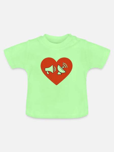 Herz der Kommunikation - Baby Bio-T-Shirt mit Rundhals - Mintgrün
