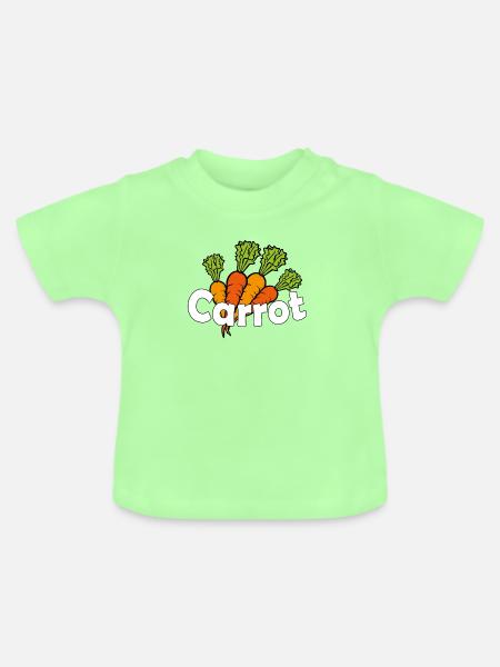 CARROT - Baby Bio-T-Shirt mit Rundhals - Mintgrün