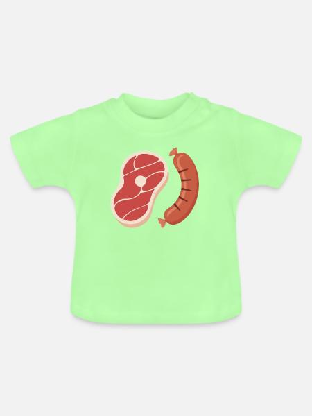 Grillen - Baby Bio-T-Shirt mit Rundhals - Mintgrün