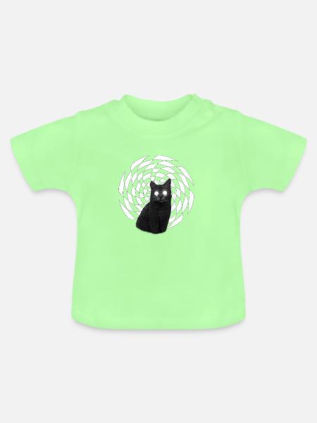 Spiral Cat - Baby Bio-T-Shirt mit Rundhals - Mintgrün