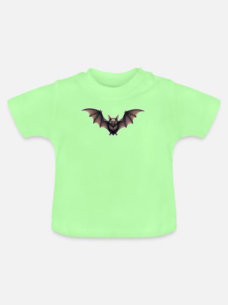 Fledermaus Nachtflug Emblem - Baby Bio-T-Shirt mit Rundhals - Mintgrün