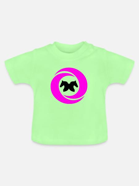 Pferde - Baby Bio-T-Shirt mit Rundhals - Mintgrün