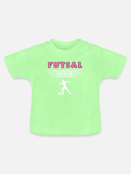 Futsal Rentnerin Rente Ruhestand Futsalerin - Baby Bio-T-Shirt mit Rundhals - Mintgrün