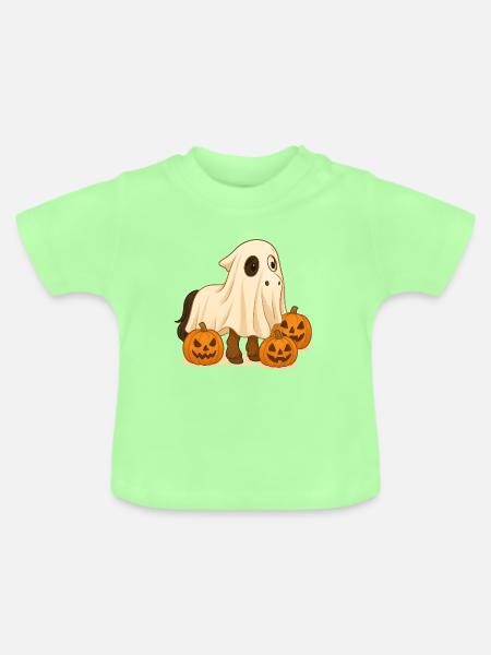 Halloween Pony - Baby Bio-T-Shirt mit Rundhals - Mintgrün