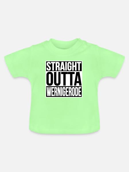 Wernigerode Street Motto - Baby Bio-T-Shirt mit Rundhals - Mintgrün