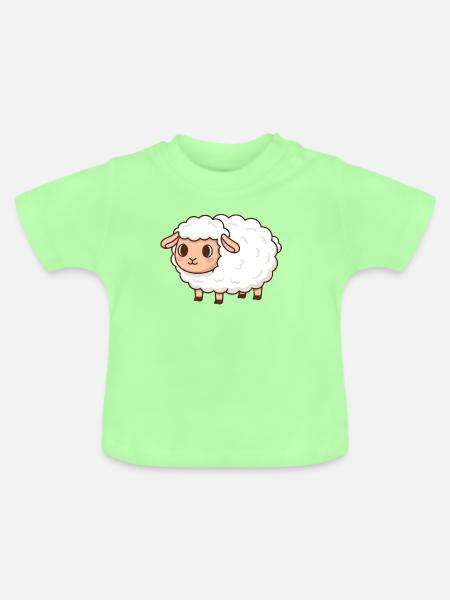 Schaf - Baby Bio-T-Shirt mit Rundhals - Mintgrün