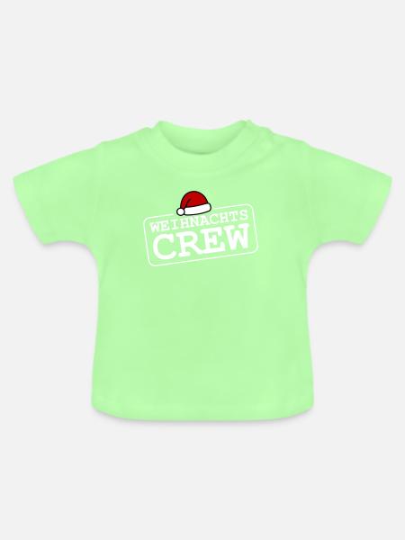 Weihnachts Crew - Baby Bio-T-Shirt mit Rundhals - Mintgrün