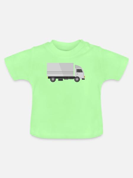 Lieferauto - Baby Bio-T-Shirt mit Rundhals - Mintgrün