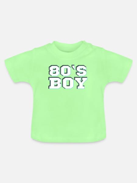 80er - Baby Bio-T-Shirt mit Rundhals - Mintgrün