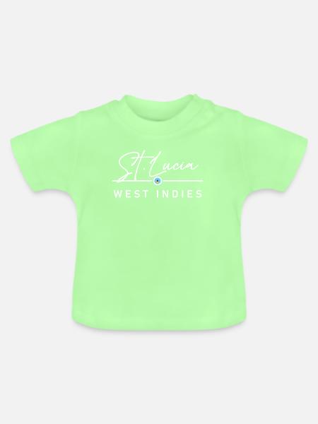 St. Lucia - West Indies - Karibik - Baby Bio-T-Shirt mit Rundhals - Mintgrün