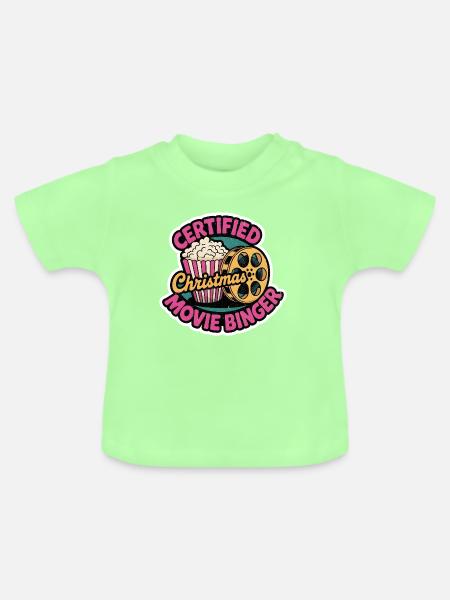 Filme schauen Binge Watcher - Baby Bio-T-Shirt mit Rundhals - Mintgrün