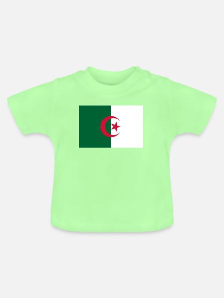 Algerische Flagge - Baby Bio-T-Shirt mit Rundhals - Mintgrün