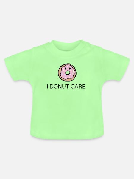 I Donut Care Donut Graphic - Baby Bio-T-Shirt mit Rundhals - Mintgrün