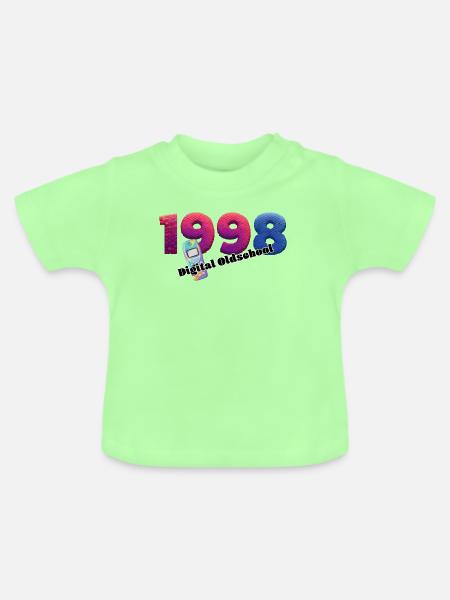 1998 – Digitaler Übergangsstil - Baby Bio-T-Shirt mit Rundhals - Mintgrün