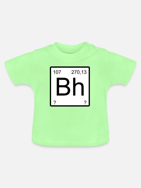 Bohrium Bh Großbuchstaben Zahlen-Grafik - Baby Bio-T-Shirt mit Rundhals - Mintgrün