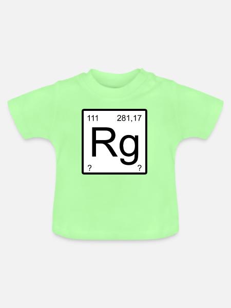 Roentgenium Minimal Design - Baby Bio-T-Shirt mit Rundhals - Mintgrün