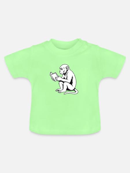 Affenbewusst - Baby Bio-T-Shirt mit Rundhals - Mintgrün