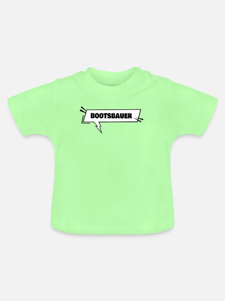 Bootsbauer als Bildung - Baby Bio-T-Shirt mit Rundhals - Mintgrün