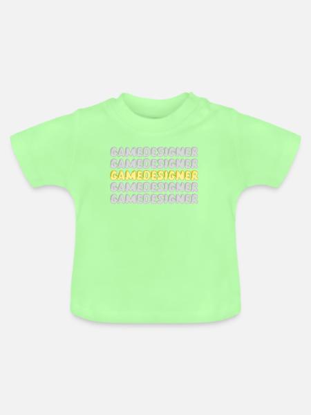 Arbeit Gamedesigner - Baby Bio-T-Shirt mit Rundhals - Mintgrün