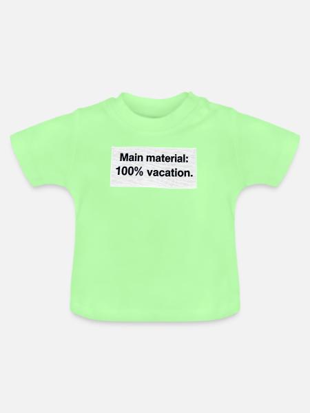 100% Urlaub – Tropische Auszeit - Baby Bio-T-Shirt mit Rundhals - Mintgrün