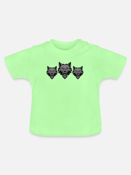 Wolf Team Rudel - Baby Bio-T-Shirt mit Rundhals - Mintgrün