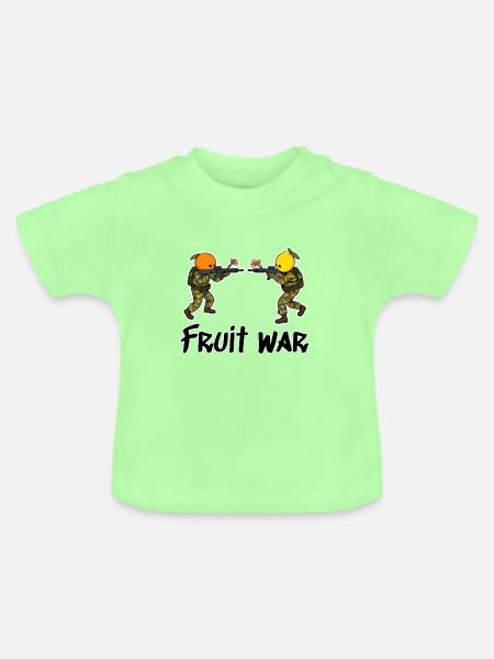 Fruit War Duell Der Früchte - Baby Bio-T-Shirt mit Rundhals - Mintgrün