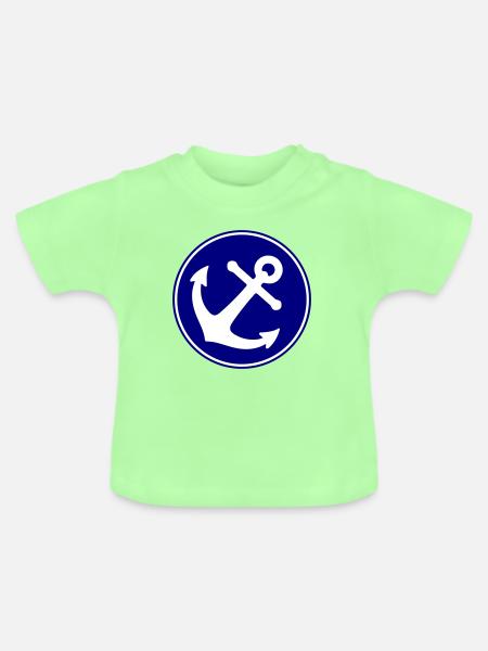 Anker Symbol - Baby Bio-T-Shirt mit Rundhals - Mintgrün