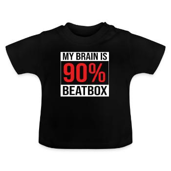 Beatbox - Baby Organic T-Shirt with Round Neck - black - Front