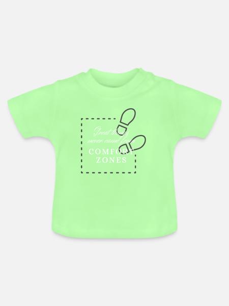 Verlassen Sie Ihre Komfortzone - Baby Bio-T-Shirt mit Rundhals - Mintgrün