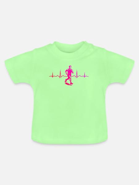 Ein Must Have für echte Rennen - Baby Bio-T-Shirt mit Rundhals - Mintgrün